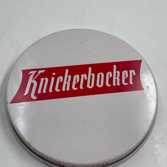 Ruppert Knickerbocker Choice Lager Beer Round Serving Tray Metal 12” Vintage - Picture 4 of 4